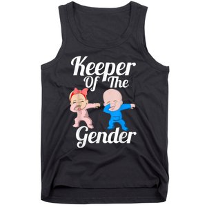 Keeper Of The Gender Cute Gender Reveal Party Couple Tank Top