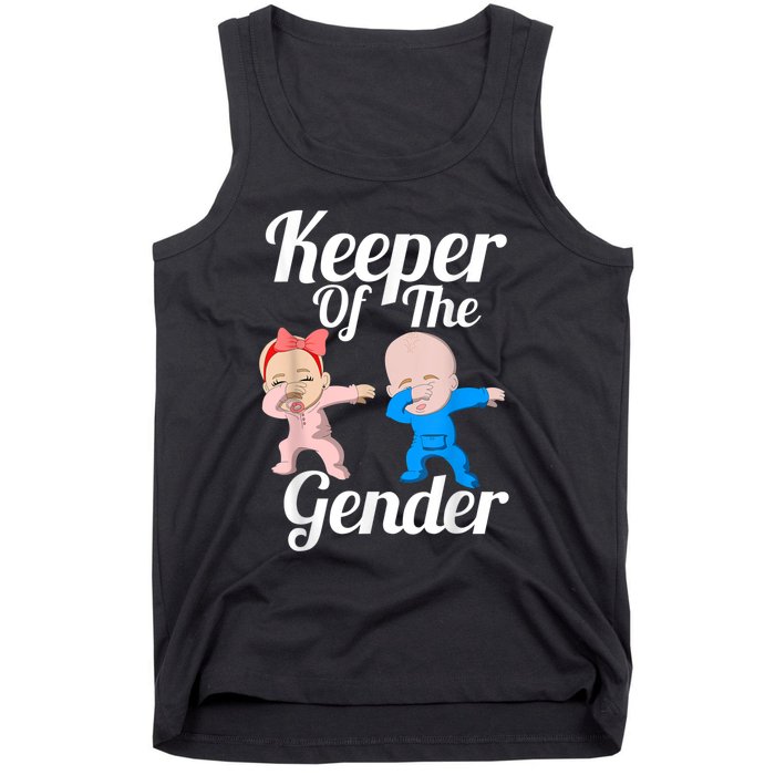 Keeper Of The Gender Cute Gender Reveal Party Couple Tank Top