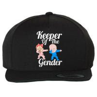 Keeper Of The Gender Cute Gender Reveal Party Couple Wool Snapback Cap