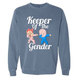 Keeper Of The Gender Cute Gender Reveal Party Couple Garment-Dyed Sweatshirt