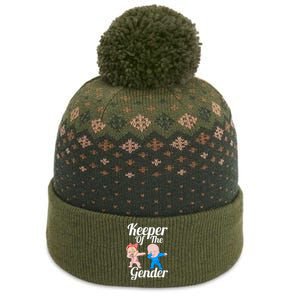 Keeper Of The Gender Cute Gender Reveal Party Couple The Baniff Cuffed Pom Beanie