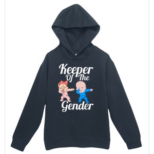 Keeper Of The Gender Cute Gender Reveal Party Couple Urban Pullover Hoodie