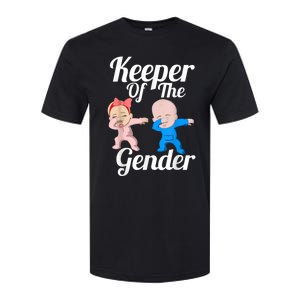 Keeper Of The Gender Cute Gender Reveal Party Couple Softstyle CVC T-Shirt