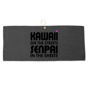 Kawaii On The Streets Senpai In The Sheets Large Microfiber Waffle Golf Towel