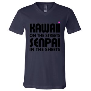 Kawaii On The Streets Senpai In The Sheets V-Neck T-Shirt