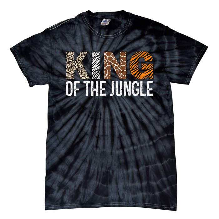 King Of The Jungle Birthday Safari Leopard Family Matching Tie-Dye T-Shirt