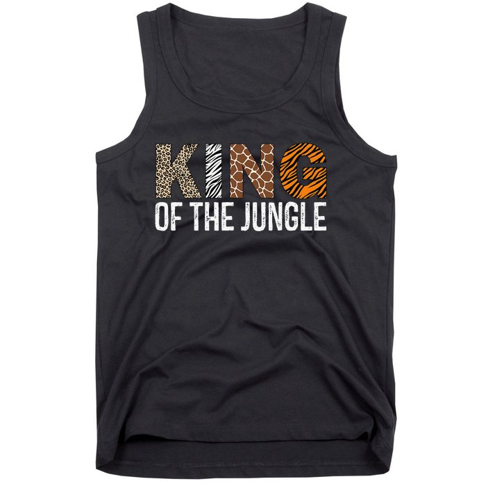 King Of The Jungle Birthday Safari Leopard Family Matching Tank Top