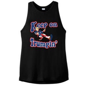 Keep On Trumpin Trump For President 2024 Ladies PosiCharge Tri-Blend Wicking Tank