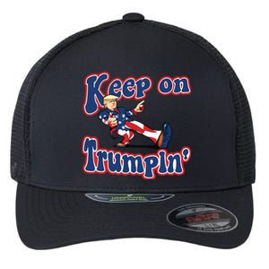 Keep On Trumpin Trump For President 2024 Flexfit Unipanel Trucker Cap