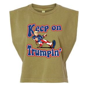 Keep On Trumpin Trump For President 2024 Garment-Dyed Women's Muscle Tee