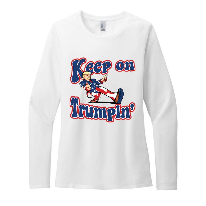 Keep On Trumpin Trump For President 2024 Womens CVC Long Sleeve Shirt