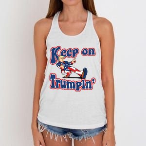 Keep On Trumpin Trump For President 2024 Women's Knotted Racerback Tank