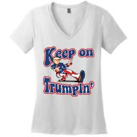 Keep On Trumpin Trump For President 2024 Women's V-Neck T-Shirt