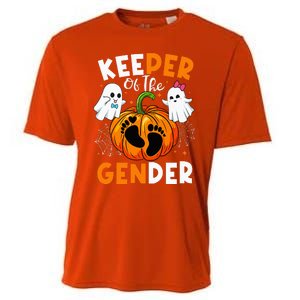 Keeper Of The Gender Reveal Baby Fall Halloween Thanksgiving Cooling Performance Crew T-Shirt