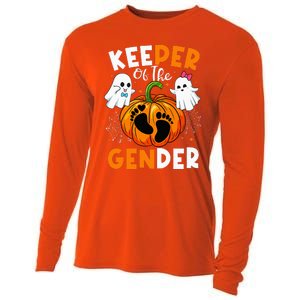 Keeper Of The Gender Reveal Baby Fall Halloween Thanksgiving Cooling Performance Long Sleeve Crew