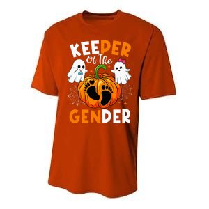 Keeper Of The Gender Reveal Baby Fall Halloween Thanksgiving Performance Sprint T-Shirt