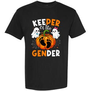 Keeper Of The Gender Reveal Baby Fall Halloween Thanksgiving Garment-Dyed Heavyweight T-Shirt