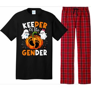 Keeper Of The Gender Reveal Baby Fall Halloween Thanksgiving Pajama Set