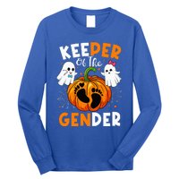 Keeper Of The Gender Reveal Baby Fall Halloween Thanksgiving Long Sleeve Shirt