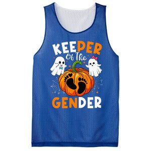 Keeper Of The Gender Reveal Baby Fall Halloween Thanksgiving Mesh Reversible Basketball Jersey Tank