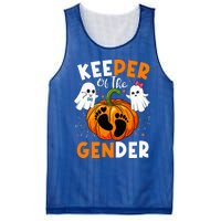 Keeper Of The Gender Reveal Baby Fall Halloween Thanksgiving Mesh Reversible Basketball Jersey Tank