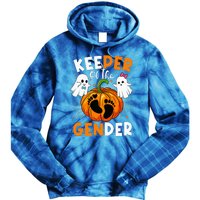 Keeper Of The Gender Reveal Baby Fall Halloween Thanksgiving Tie Dye Hoodie