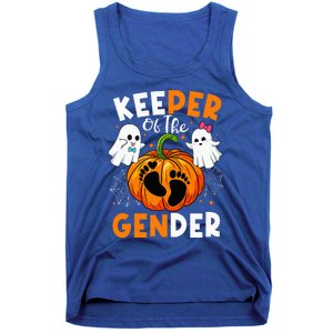 Keeper Of The Gender Reveal Baby Fall Halloween Thanksgiving Tank Top