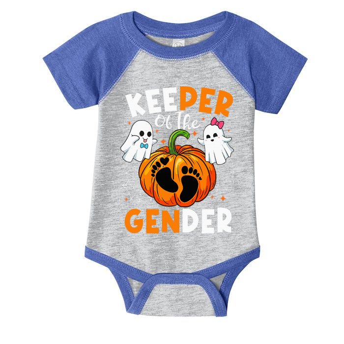 Keeper Of The Gender Reveal Baby Fall Halloween Thanksgiving Infant Baby Jersey Bodysuit