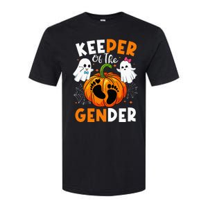 Keeper Of The Gender Reveal Baby Fall Halloween Thanksgiving Softstyle CVC T-Shirt