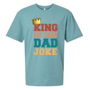 King Of The Dad Joke King Bad Dad Jokes Funny Fathers Day Great Gift Sueded Cloud Jersey T-Shirt