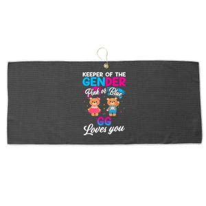 Keeper Of The Gender Pink Or Blue GG Loves You Reveal Large Microfiber Waffle Golf Towel