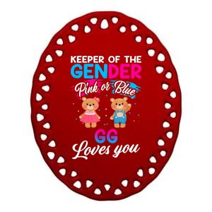 Keeper Of The Gender Pink Or Blue GG Loves You Reveal Ceramic Oval Ornament