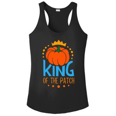 KING OF THE PATCH Pumpkin Patch Fall Autumn Season Ladies PosiCharge Competitor Racerback Tank