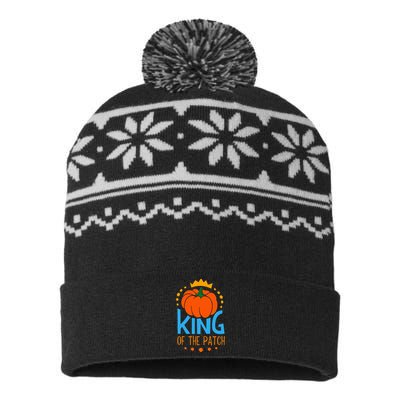 KING OF THE PATCH Pumpkin Patch Fall Autumn Season USA-Made Snowflake Beanie