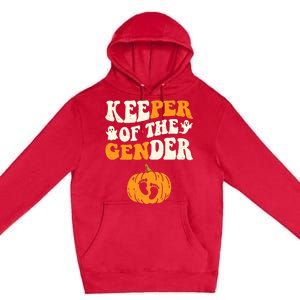 Keeper Of The Gender Reveal Baby Announcement Halloween Premium Pullover Hoodie