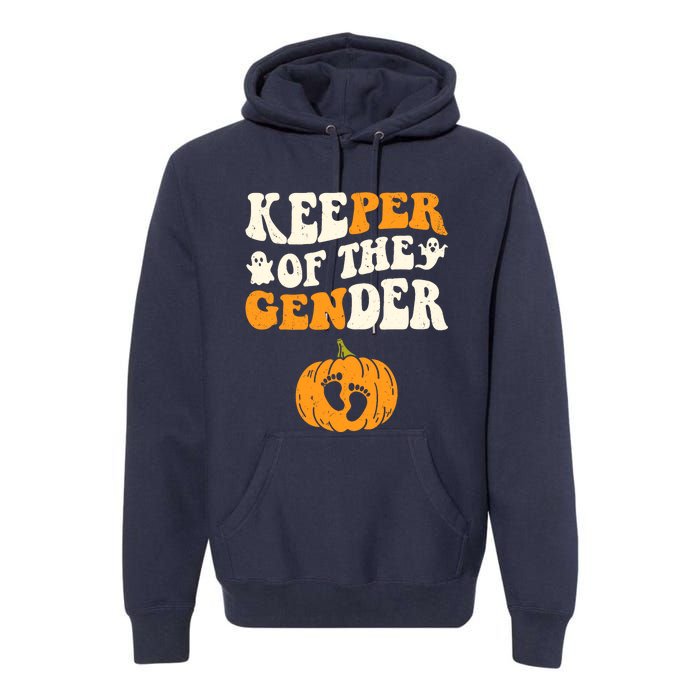 Keeper Of The Gender Reveal Baby Announcement Halloween Premium Hoodie