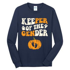 Keeper Of The Gender Reveal Baby Announcement Halloween Tall Long Sleeve T-Shirt