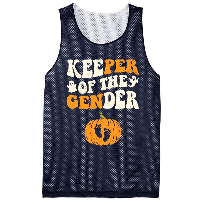 Keeper Of The Gender Reveal Baby Announcement Halloween Mesh Reversible Basketball Jersey Tank