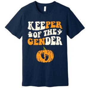 Keeper Of The Gender Reveal Baby Announcement Halloween Premium T-Shirt