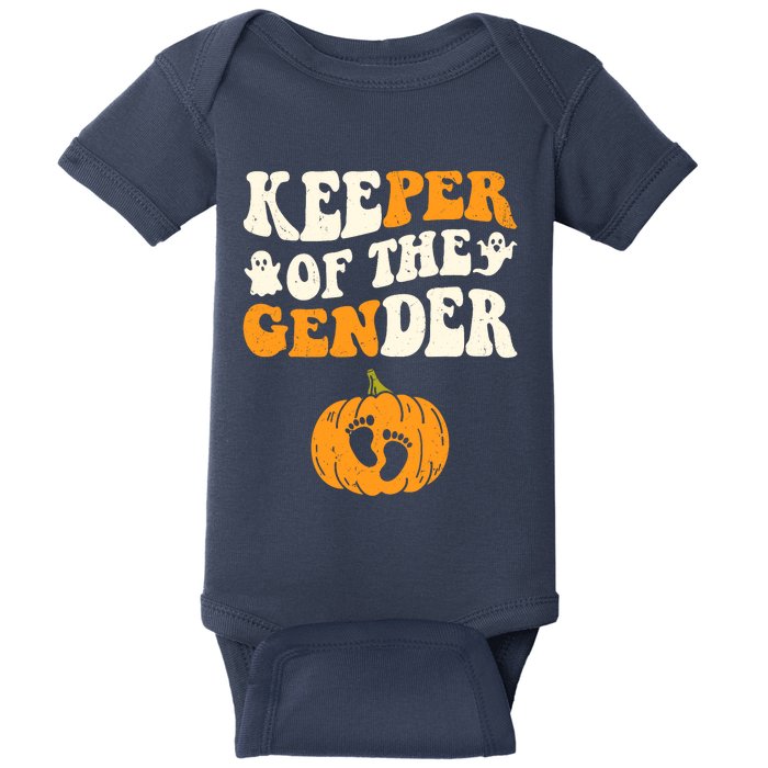 Keeper Of The Gender Reveal Baby Announcement Halloween Baby Bodysuit