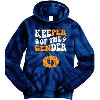 Keeper Of The Gender Reveal Baby Announcement Halloween Tie Dye Hoodie