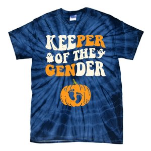 Keeper Of The Gender Reveal Baby Announcement Halloween Tie-Dye T-Shirt