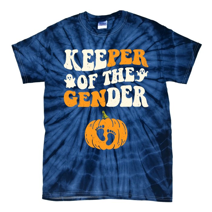 Keeper Of The Gender Reveal Baby Announcement Halloween Tie-Dye T-Shirt