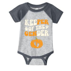 Keeper Of The Gender Reveal Baby Announcement Halloween Infant Baby Jersey Bodysuit