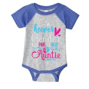 Keeper Of The Gender Auntie Loves You Aunt Baby Announcement Infant Baby Jersey Bodysuit