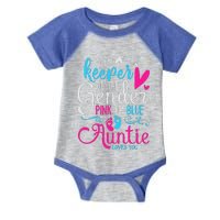 Keeper Of The Gender Auntie Loves You Aunt Baby Announcement Infant Baby Jersey Bodysuit