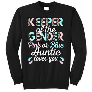 Keeper Of The Gender Auntie Loves You Baby Shower Aunt Sweatshirt