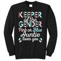 Keeper Of The Gender Auntie Loves You Baby Shower Aunt Sweatshirt