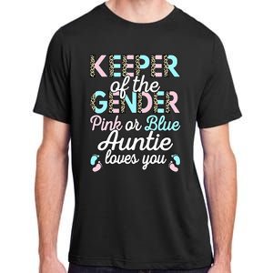 Keeper Of The Gender Auntie Loves You Baby Shower Aunt Adult ChromaSoft Performance T-Shirt