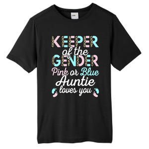 Keeper Of The Gender Auntie Loves You Baby Shower Aunt Tall Fusion ChromaSoft Performance T-Shirt